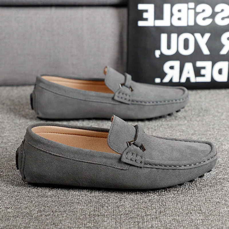 Leonardo Wildleder-Loafer mit Bit-Detail