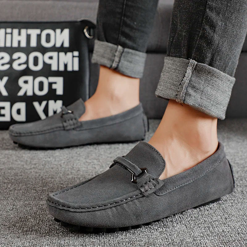 Leonardo Wildleder-Loafer mit Bit-Detail