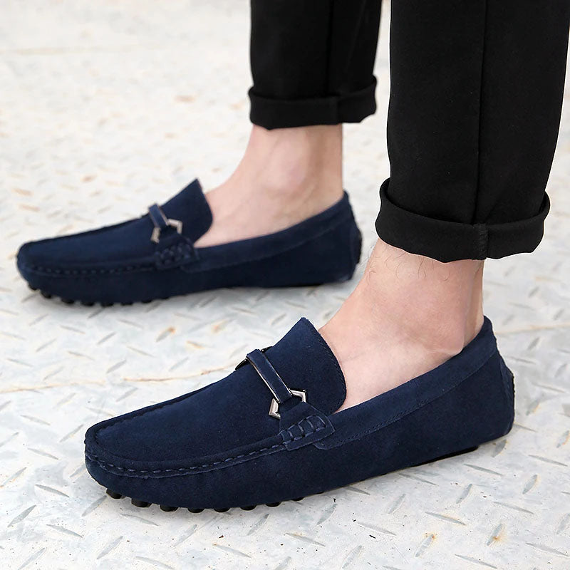 Leonardo Wildleder-Loafer mit Bit-Detail