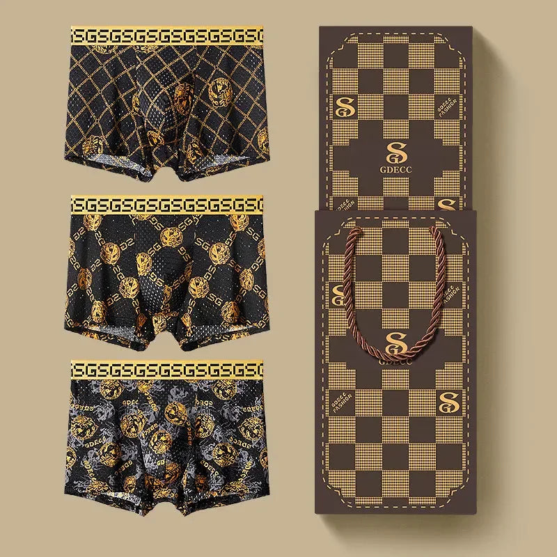 Boxers en maille de soie glacée pour hommes 