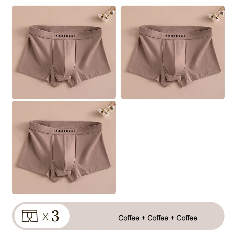 Men’s Cotton Boxer Shorts with Letter Print