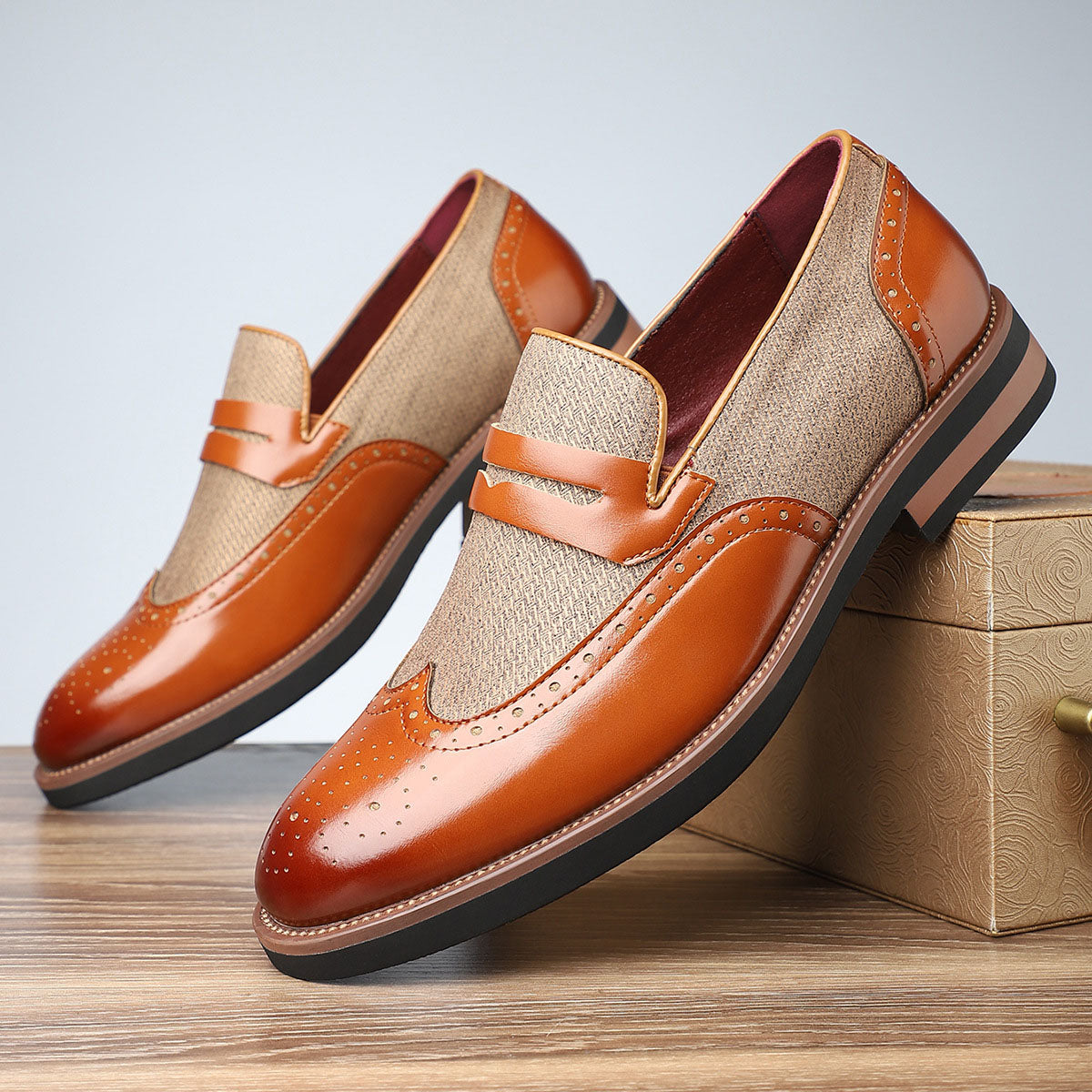 Gianni Leather Penny Loafers