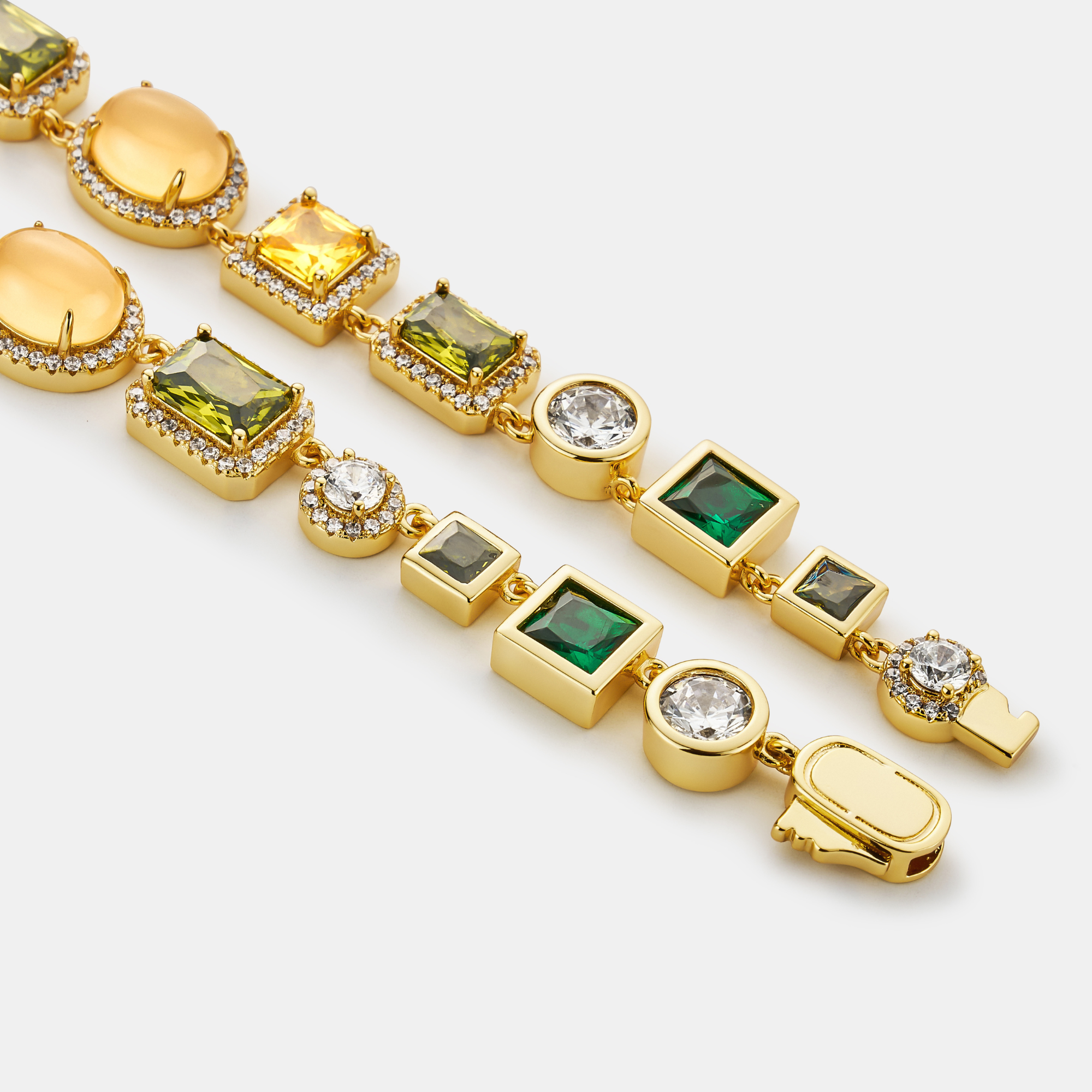 Collier en pierre précieuse émeraude (or)